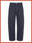 Binx Barrel Leg Trousers - Navy