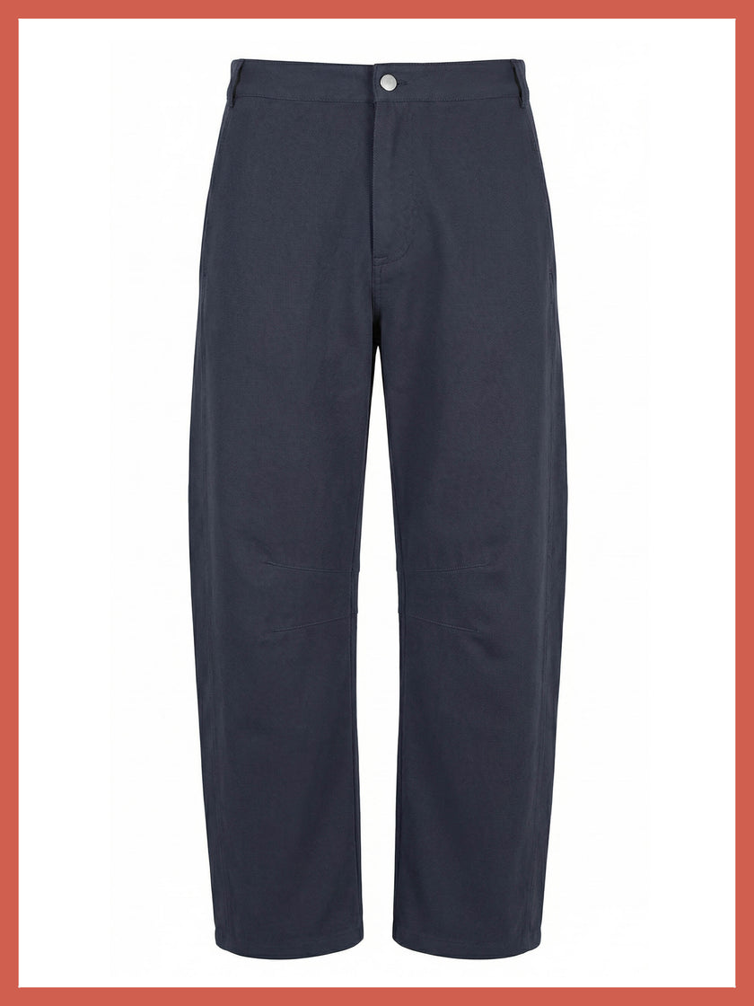 Binx Barrel Leg Trousers - Navy