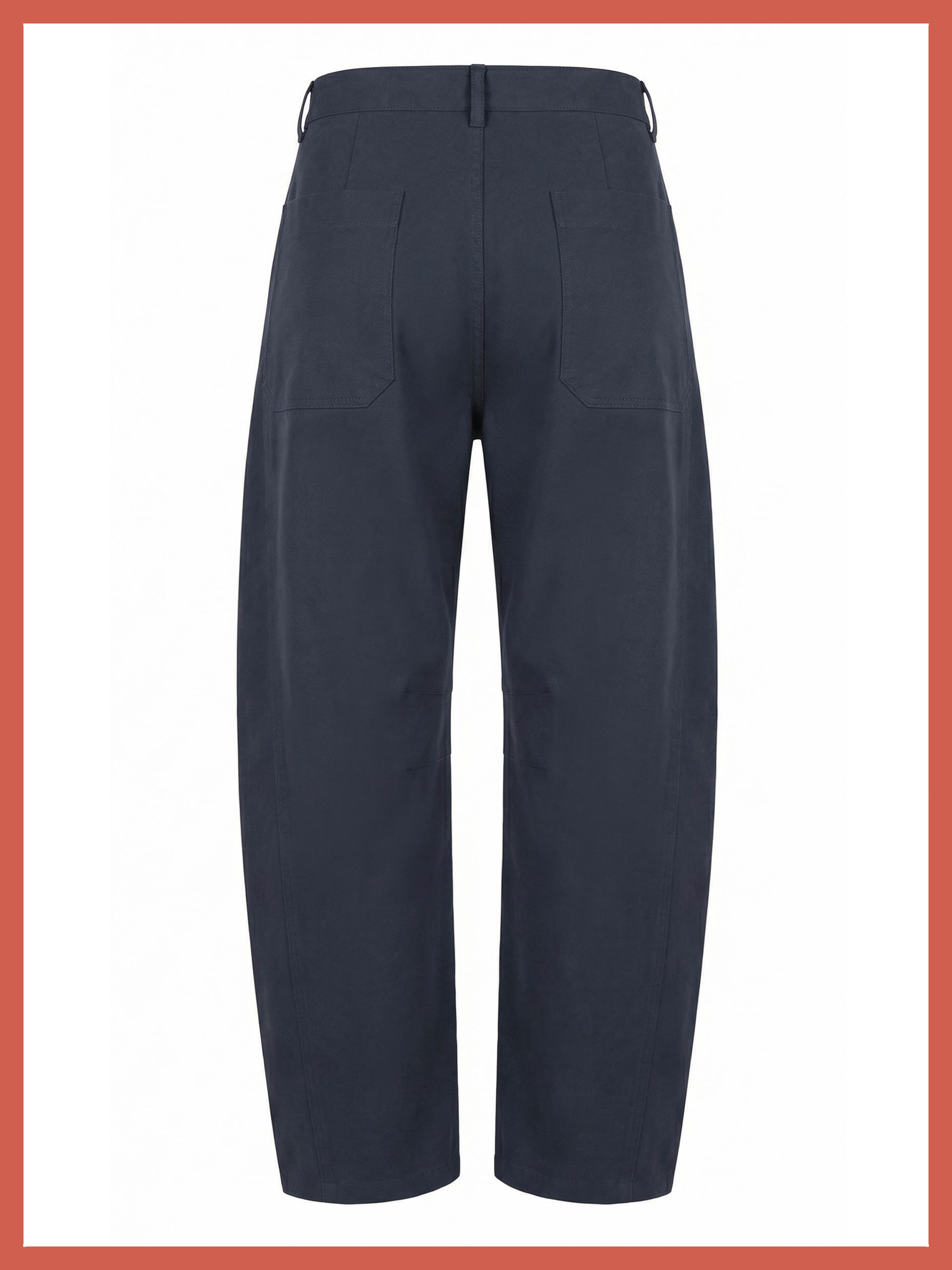 Binx Barrel Leg Trousers - Navy