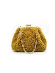 Booba Faux Fur Clutch Bag - Toffee