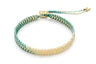 Iztac Green Ombre Gold Woven Bracelet