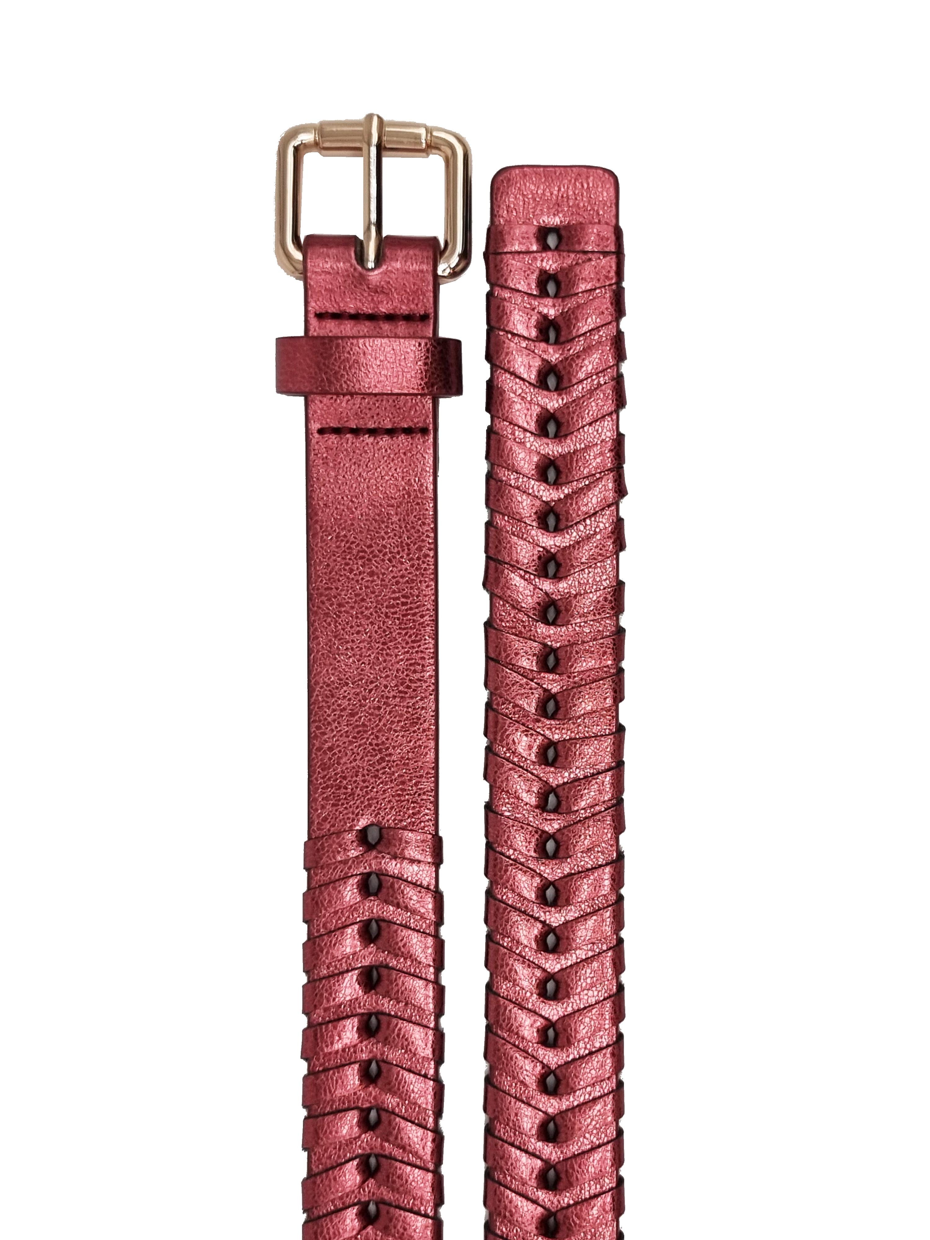 BRADLEY WOVEN BELT IN PINK