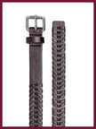 Gunmetal braided women's belt for dresses and casual looks