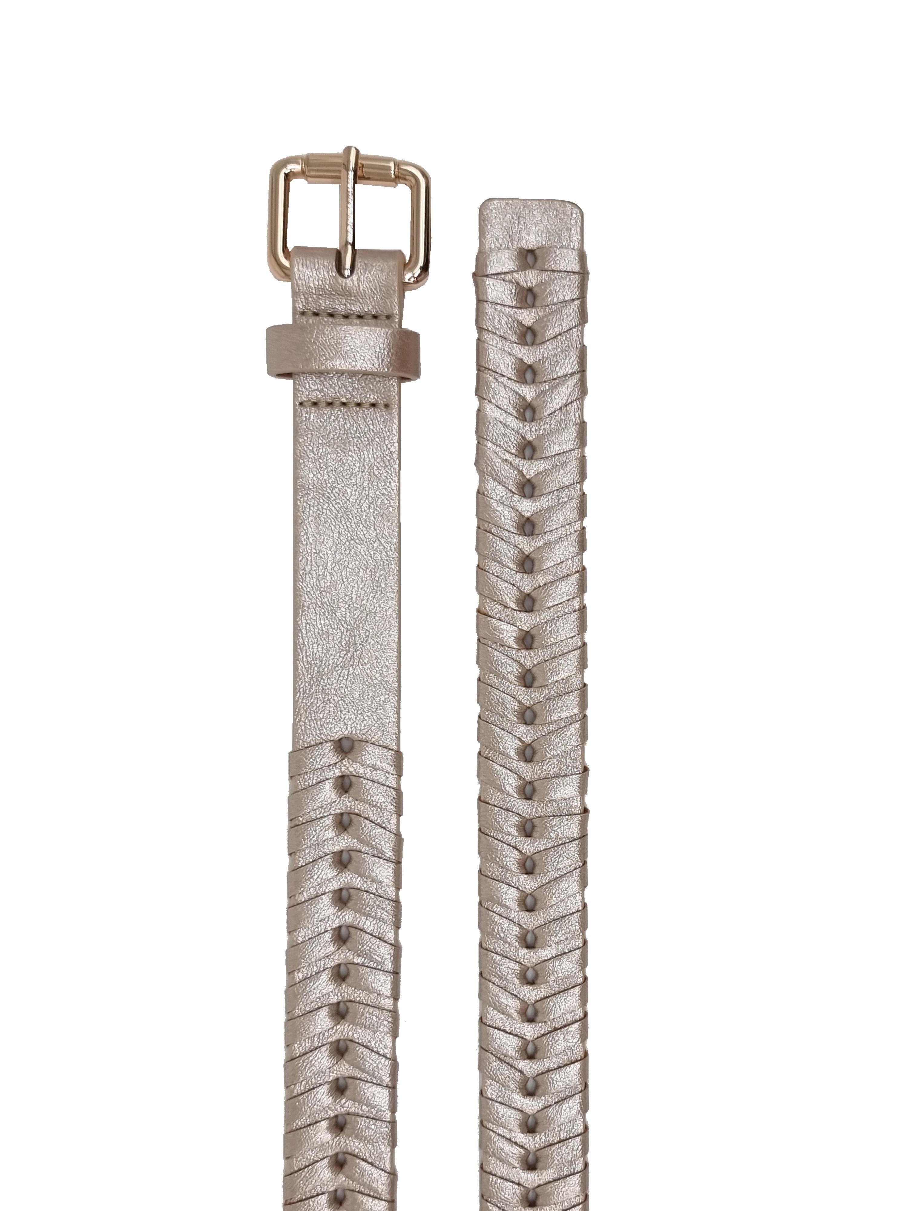 BRADLEY WOVEN BELT IN GOLD