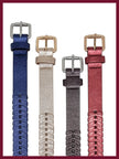 Women's textured gunmetal belt for fashionable everyday outfits