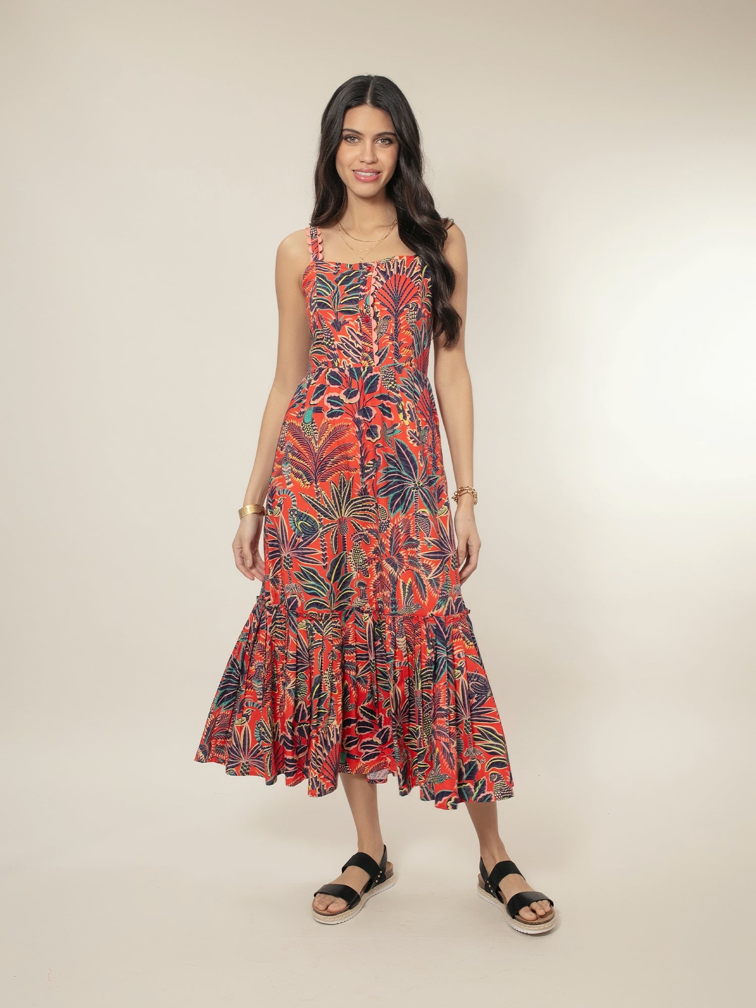 Brannon Dress - Red Mix