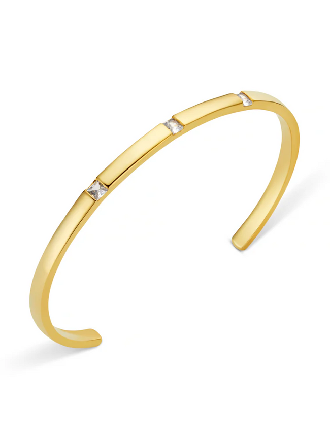 Crystal Set Open Bangle
