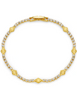 Cupchain & Etched Detail Tennis Bracelet
