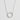 Large Pave Set Circle Cz Necklace - Silver Plated