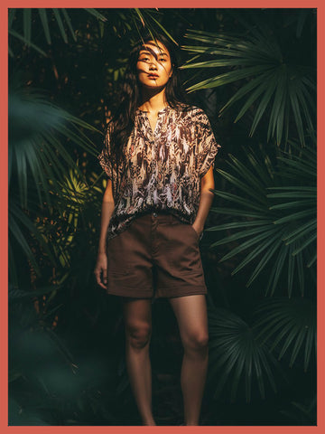 Deloris Printed Ikat Blouse