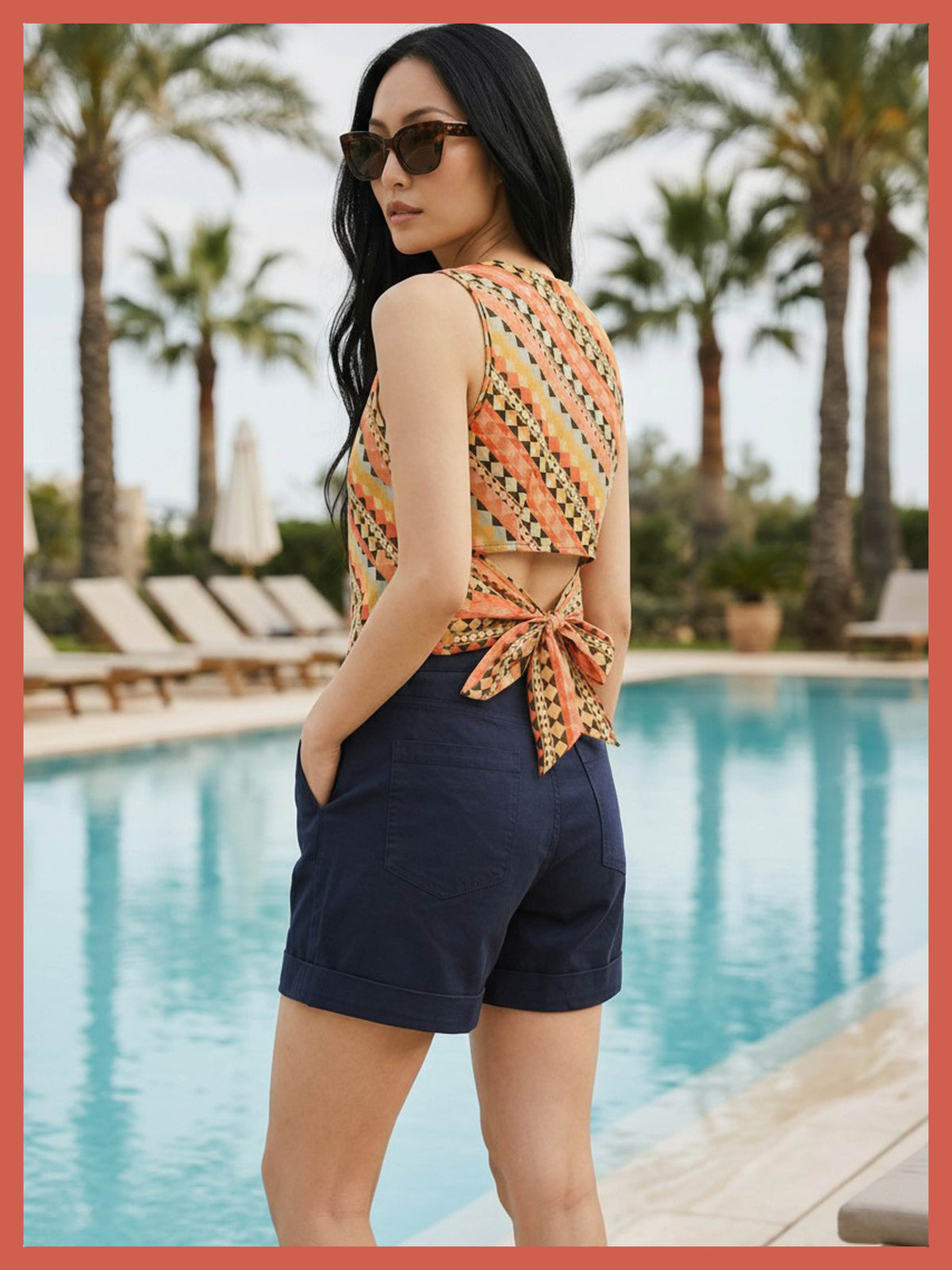 Carvell Cotton Summer Shorts - Navy