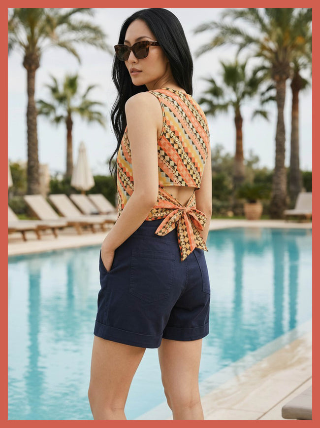 Carvell Cotton Summer Shorts - Navy
