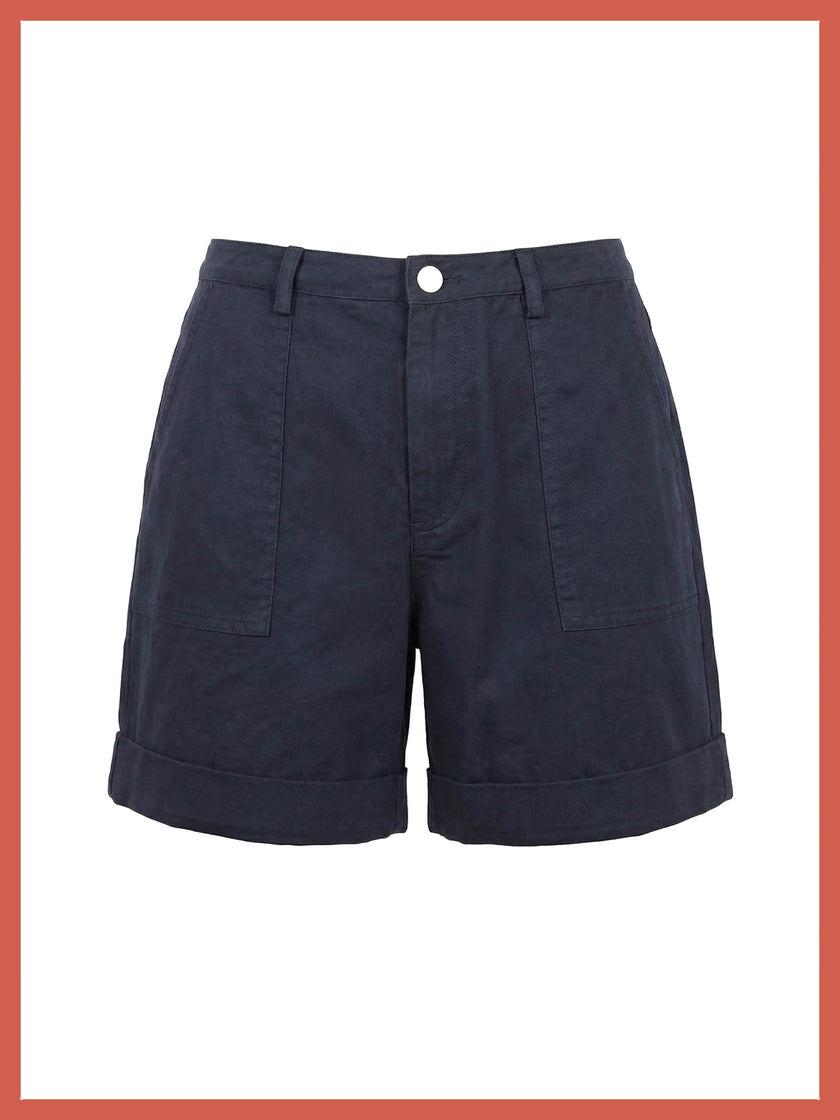 Carvell Cotton Summer Shorts - Navy