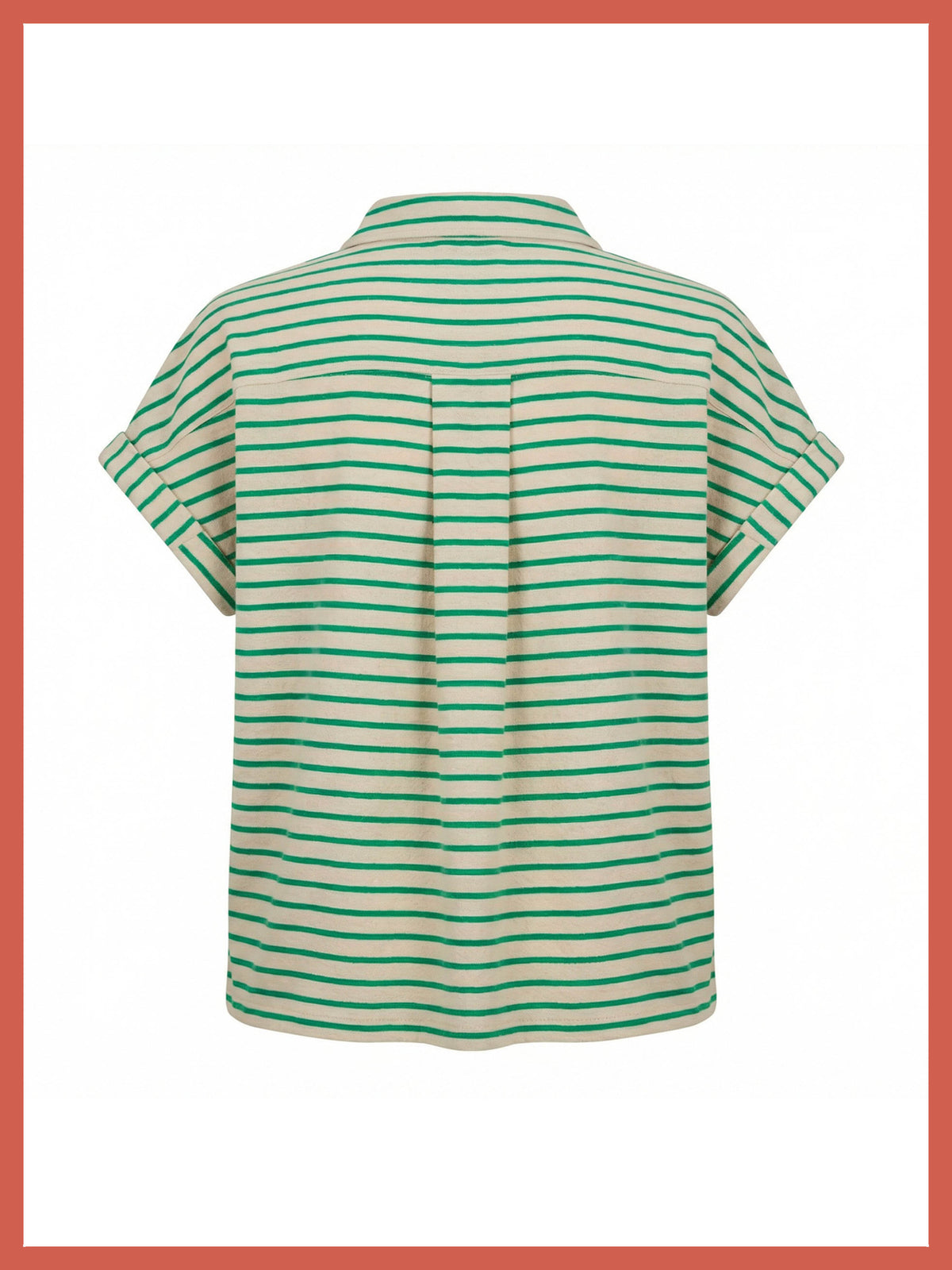 Talinn Towelling Cotton Striped Shorts - Green Mix