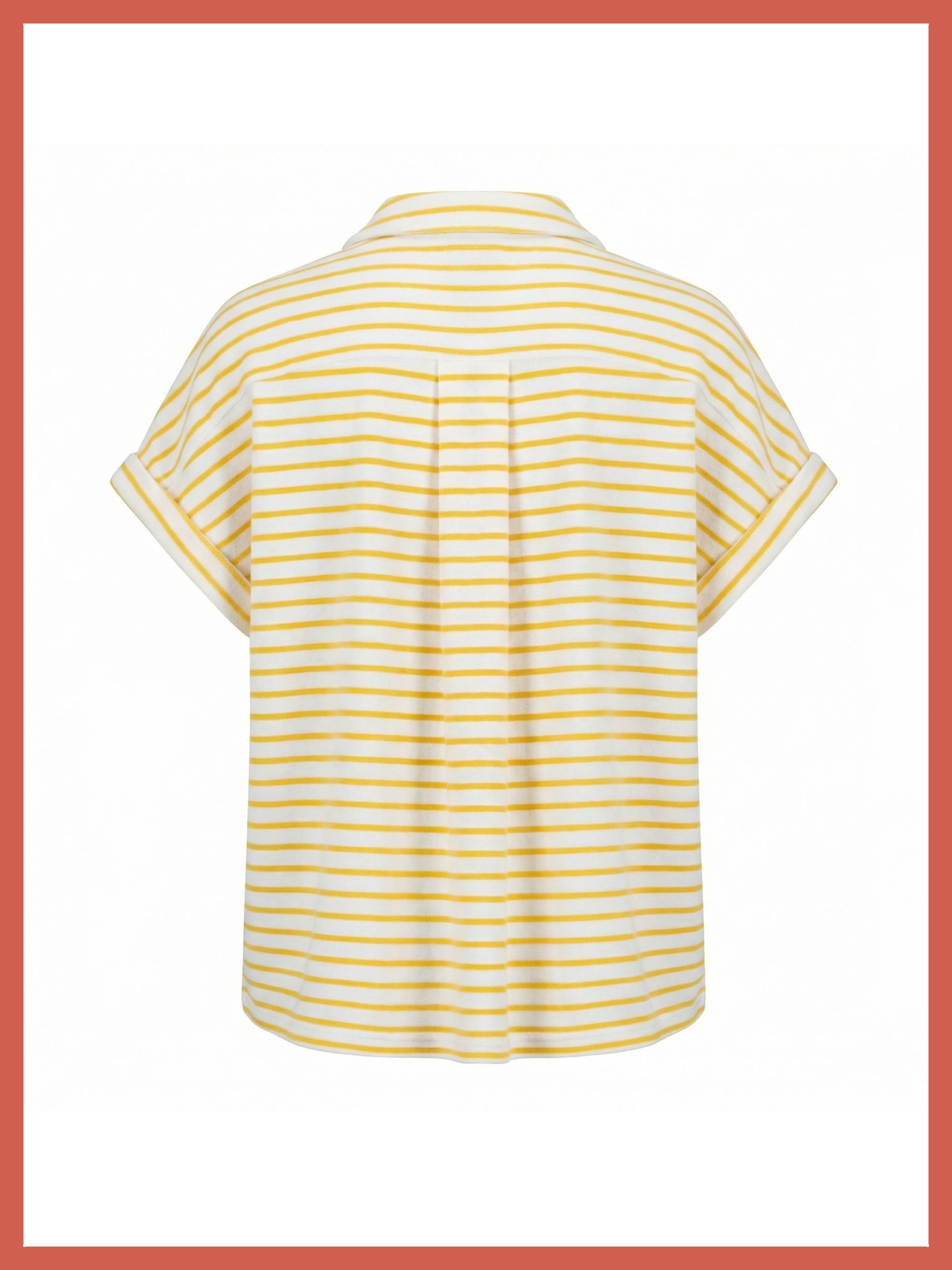Caspian Cotton Towelling Stripe Blouse - Yellow