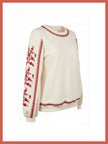 Catalina Embroidered Sweater In Cream
