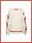 Catalina Embroidered Sweater In Cream