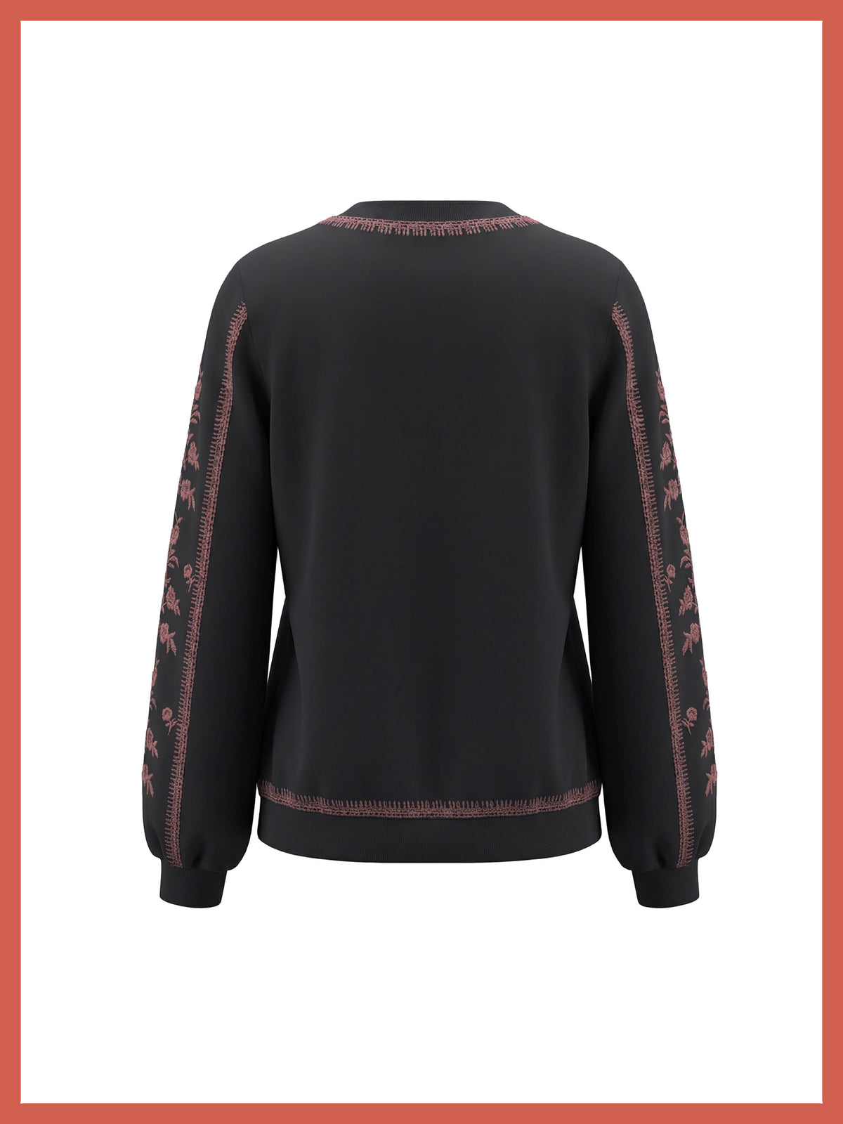 Catalina Embroidered Sweater In Washed Blue