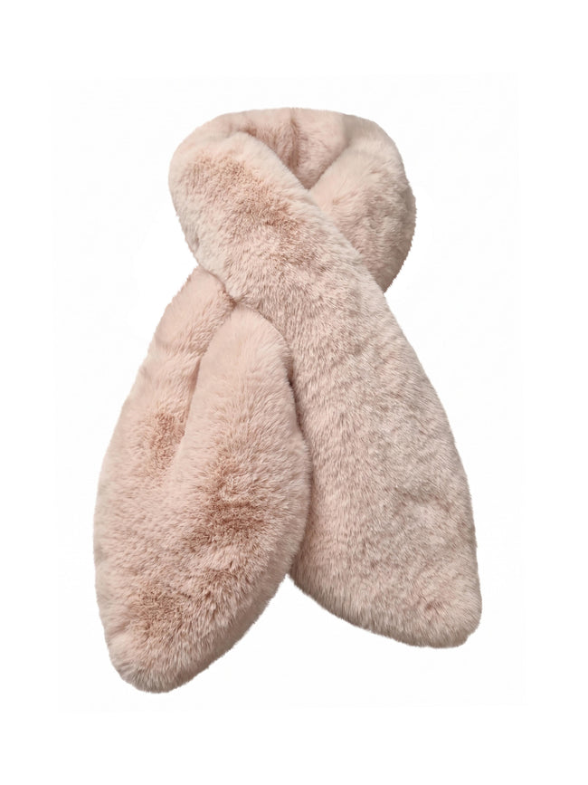 Cate Faux Fur Scarf - Blush