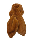 Women's chestnut faux fur scarf for luxurious winter warmth