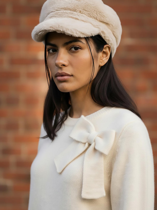 Chatsworth Bow Jumper - Cream
