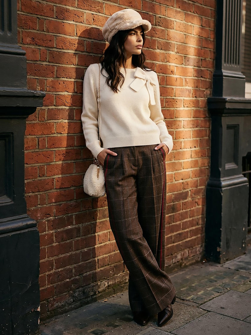 Chatsworth Bow Jumper - Cream