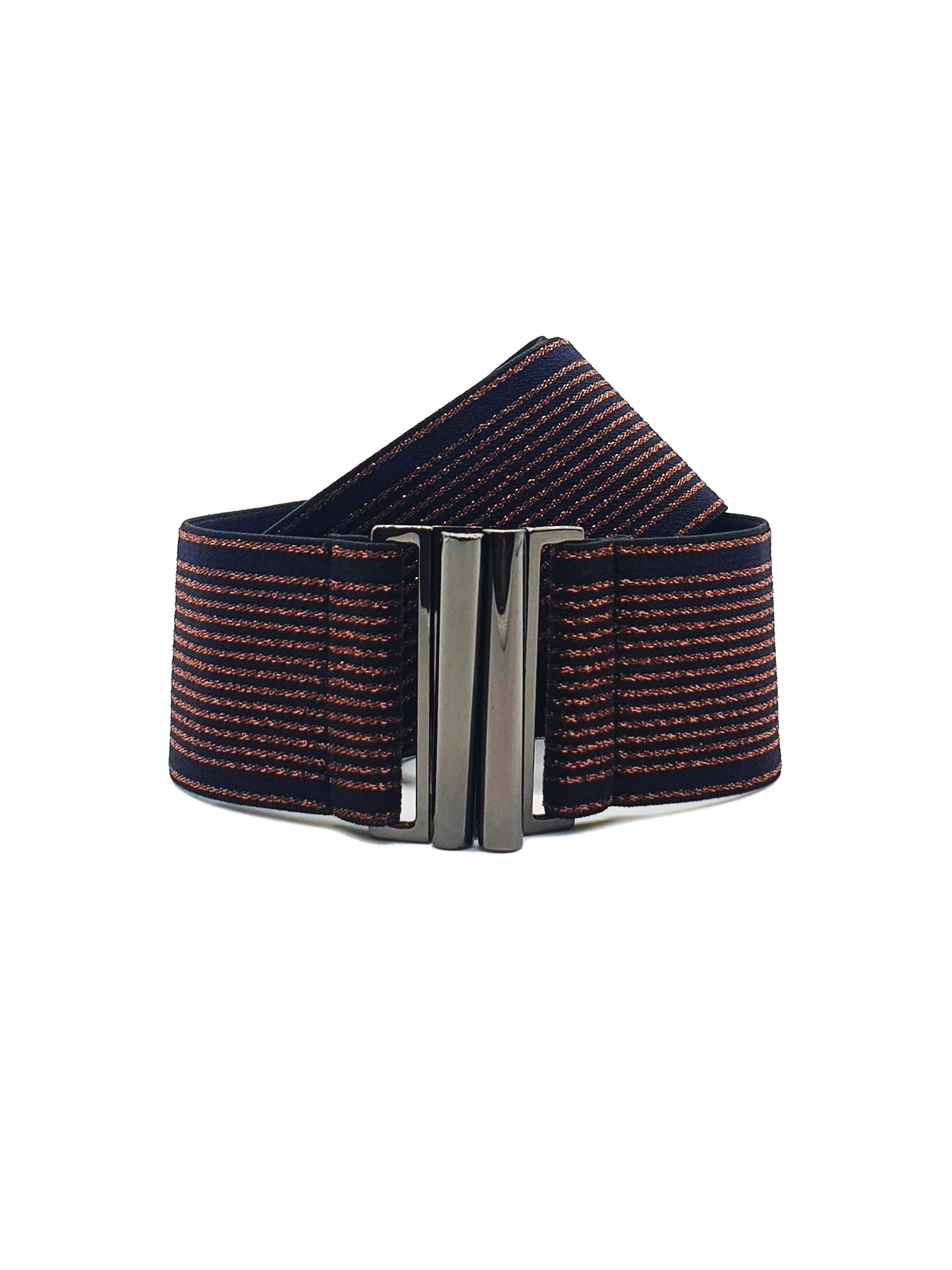 Elastic Belt - Fine Stripe Copper