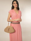 Corgan Beaded Frame Bag-Natural