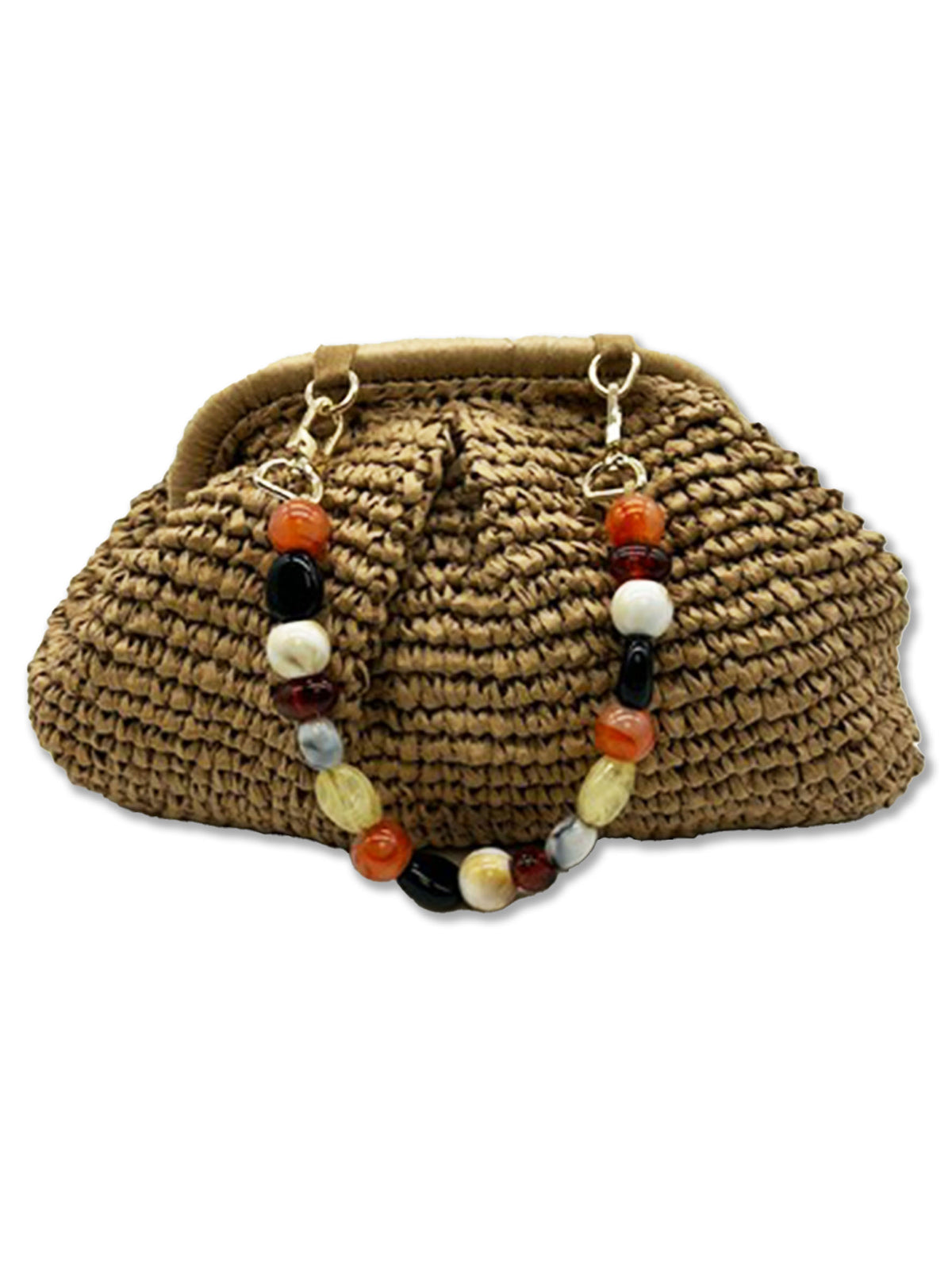 Corgan Beaded Frame Bag-Natural