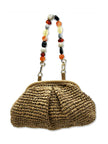 Corgan Beaded Frame Bag-Natural