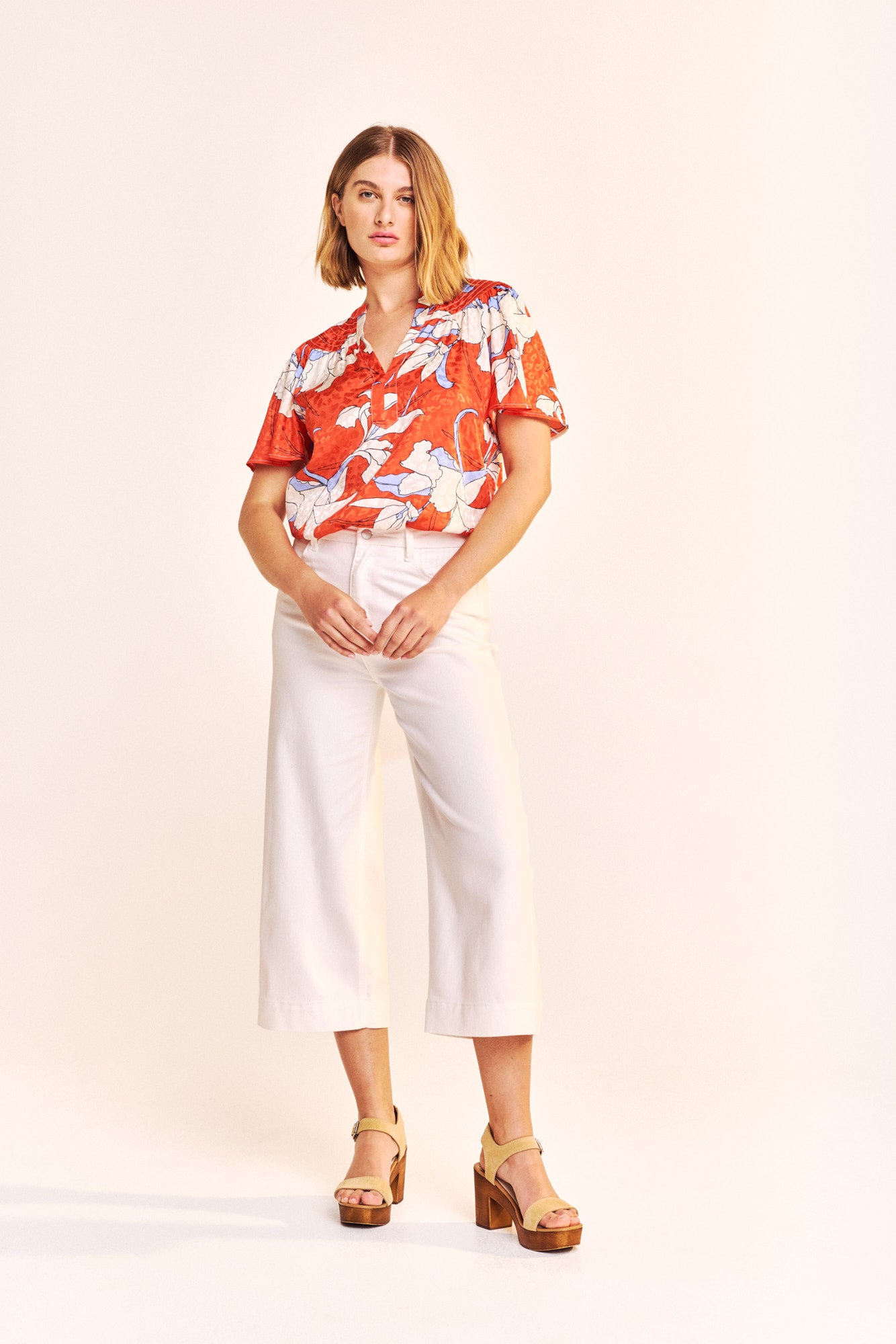 Parma Cropped Jeans - Ecru