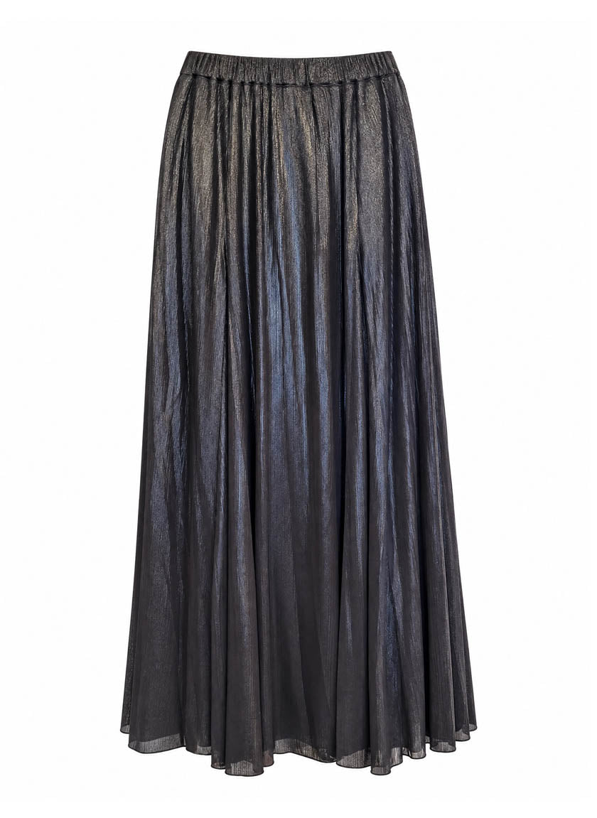 Daphne Metallic Skirt-Black