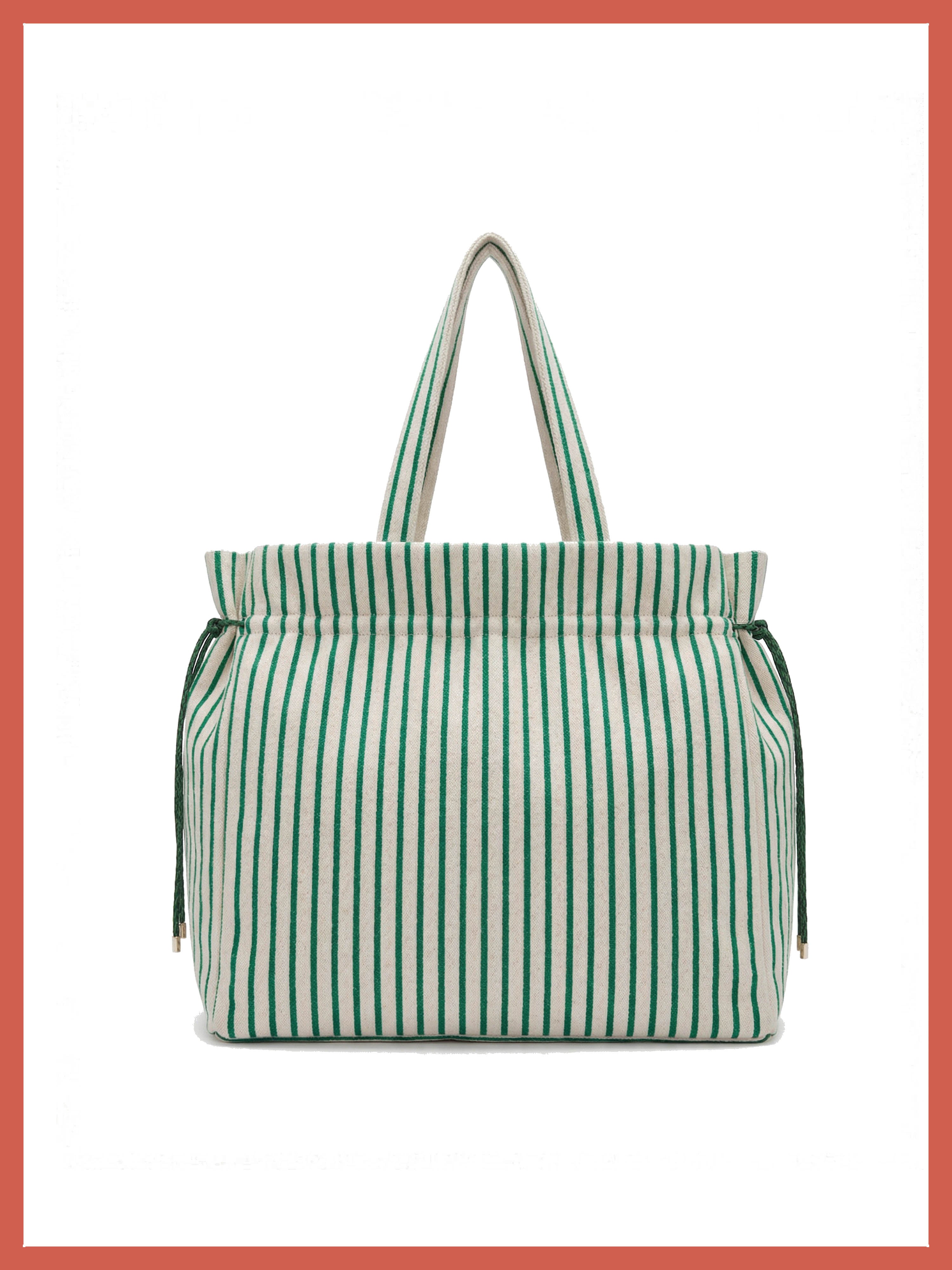 Deckchair Cotton Towelling Tote - Green