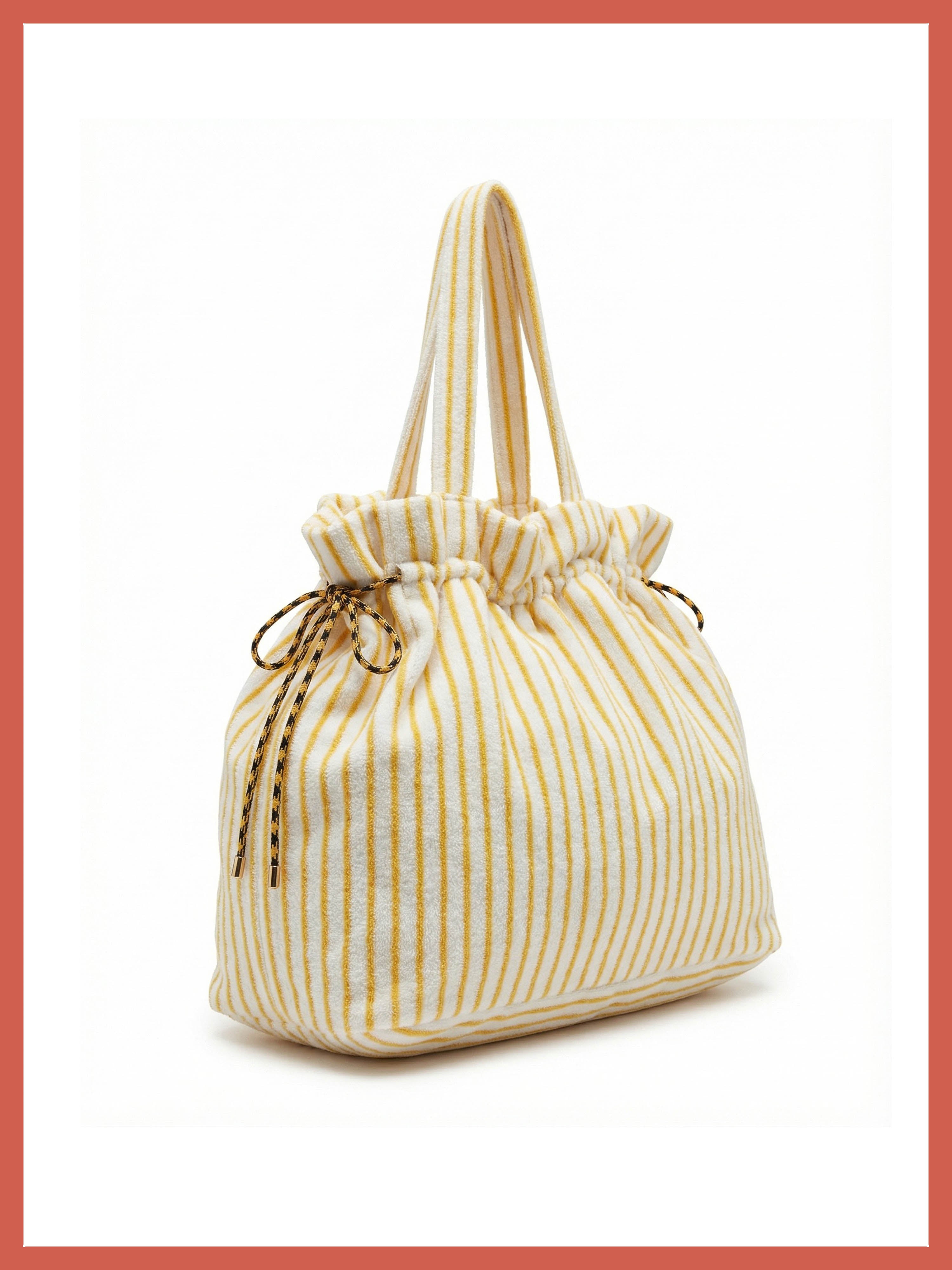 Deckchair Cotton Towelling Tote - Yellow
