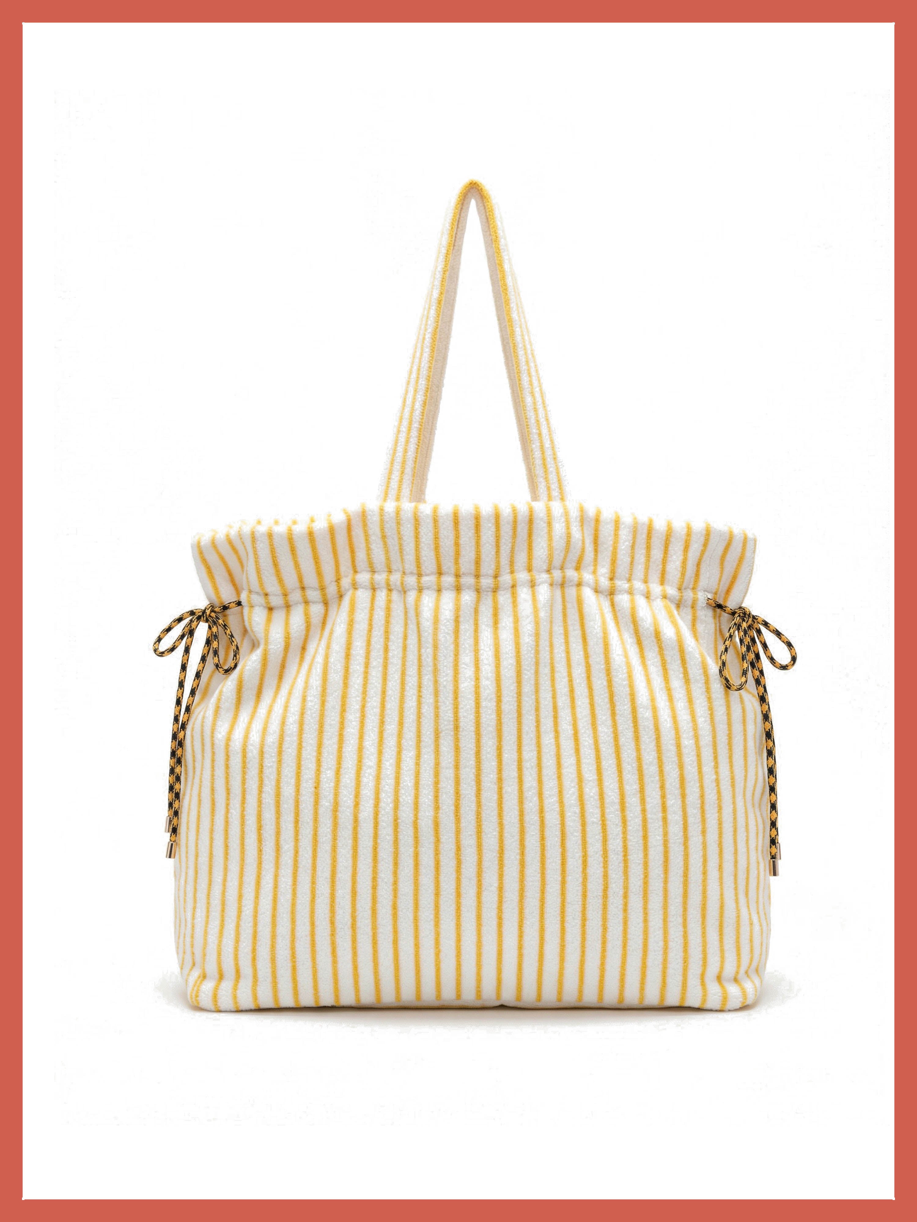 Deckchair Cotton Towelling Tote - Yellow