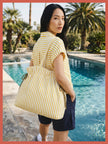 Deckchair Cotton Towelling Tote - Yellow