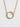 Large Pave Set Circle Cz Necklace - Gold Plated
