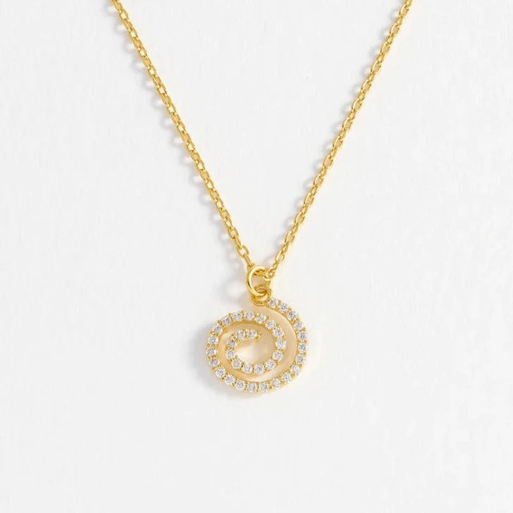 Swirl Necklace - Gold Plated