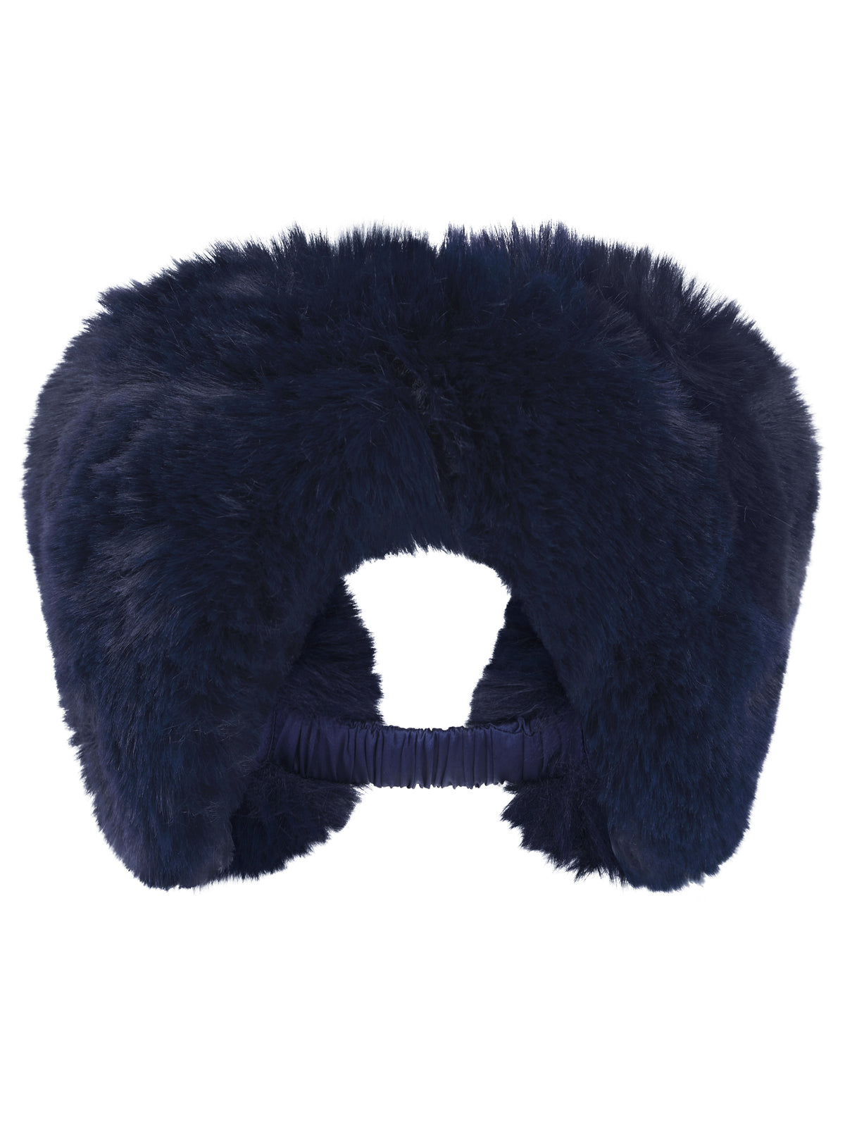 Elsa Faux Fur Headband-Navy