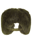 Elsa Faux Fur Headband-Olive