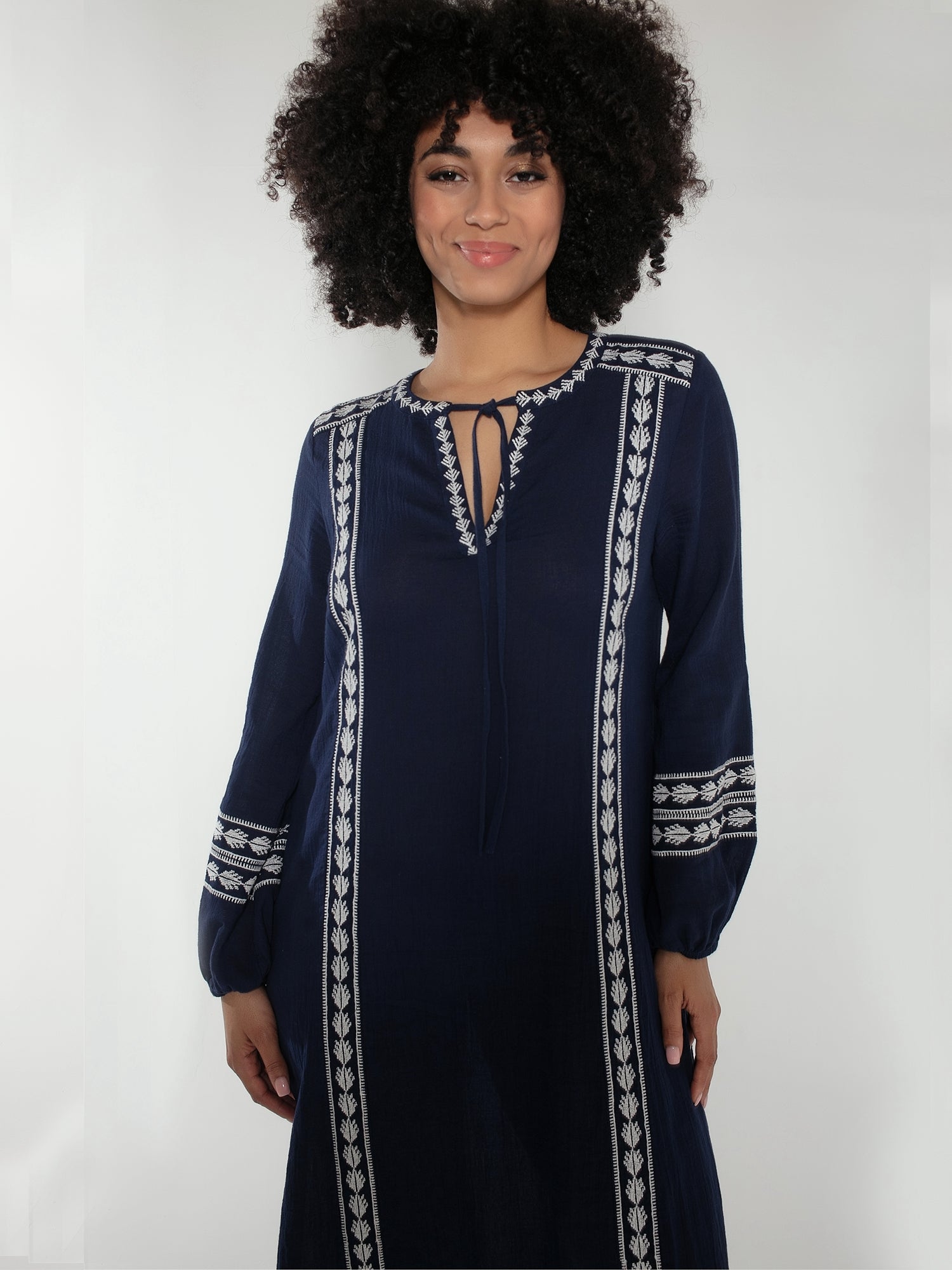 Emilia Maxi Dress in Navy Mix