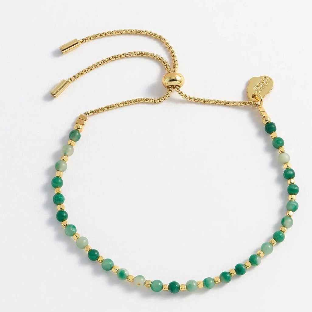 Gemstone Amelia Bracelet - Gold Plated | Green Quartz