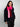 CAROUSEL FAUX FUR  STRIPE SCARF-CORAL