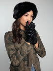 Elsa Faur Fur Headband-Black