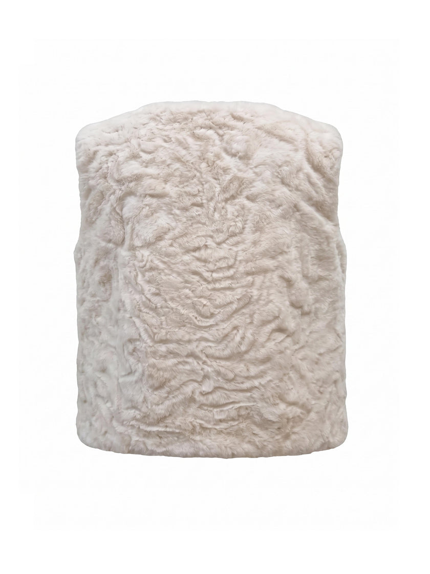 Edelweiss Faux Fur Gilet - Cream