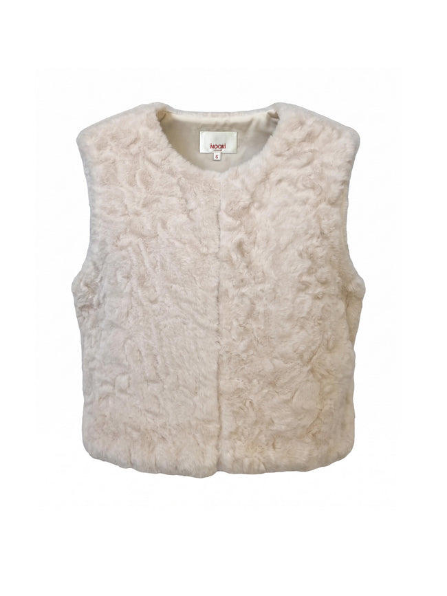 Edelweiss Faux Fur Gilet - Cream
