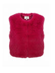 Edelweiss Faux Fur Gilet - Hot Pink