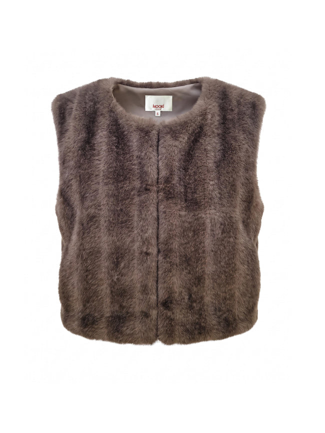 Edelweiss Faux Fur Gilet - Mink