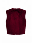 Edelweiss Faux Fur Gilet - Plum