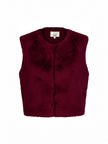 Edelweiss Faux Fur Gilet - Plum